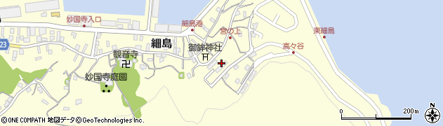宮崎県日向市細島周辺の地図