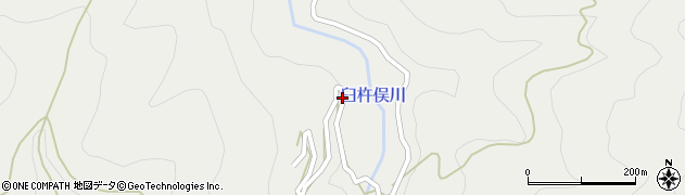 臼杵俣川周辺の地図