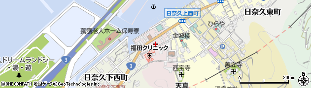 熊本県八代市日奈久中西町周辺の地図