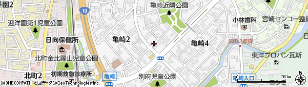 宮崎県日向市亀崎周辺の地図