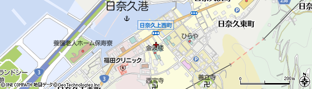 熊本県八代市日奈久上西町周辺の地図