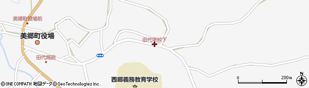 田代学校下周辺の地図