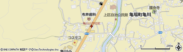 亀川小学校前周辺の地図