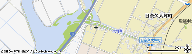 熊本県八代市日奈久大坪町3801周辺の地図
