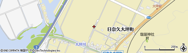 熊本県八代市日奈久大坪町周辺の地図