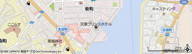 天草プリンスホテル周辺の地図