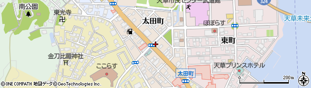 熊本県天草市太田町周辺の地図