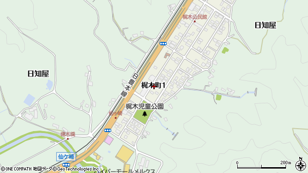 〒883-0053 宮崎県日向市梶木町の地図