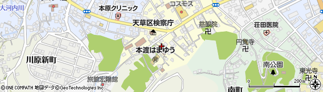 熊本地方法務局天草支局　不動産・法人証明書窓口周辺の地図