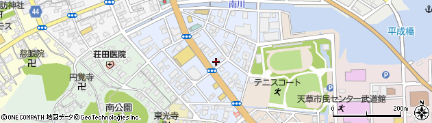 熊本県天草市南新町周辺の地図