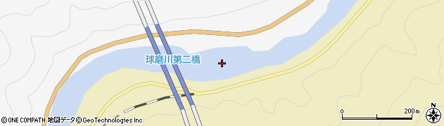 球磨川第二橋周辺の地図
