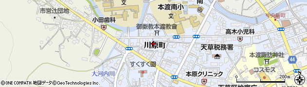 熊本県天草市川原町周辺の地図