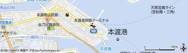 株式会社本渡港運送店周辺の地図