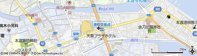 熊本銀行天草支店周辺の地図