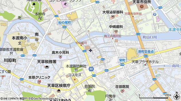 〒863-0023 熊本県天草市中央新町の地図