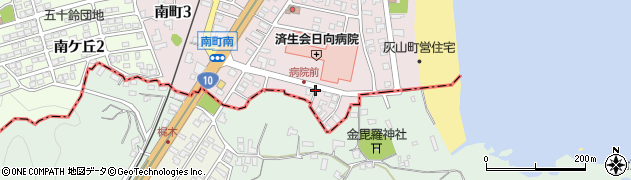 日向市・東臼杵郡薬剤師会事務局周辺の地図