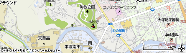 熊本県天草市船之尾町周辺の地図