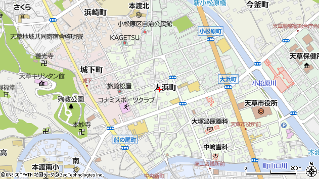 〒863-0015 熊本県天草市大浜町の地図