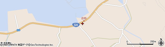 志柿本郷簡易郵便局周辺の地図