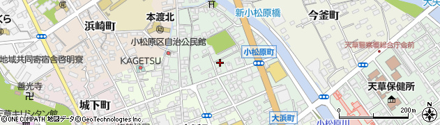 熊本県天草市小松原町周辺の地図