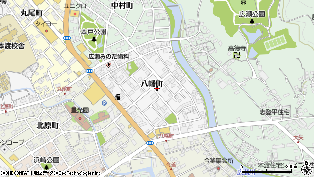 〒863-0047 熊本県天草市八幡町の地図