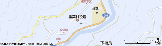 椎葉村役場　職員労動組合周辺の地図