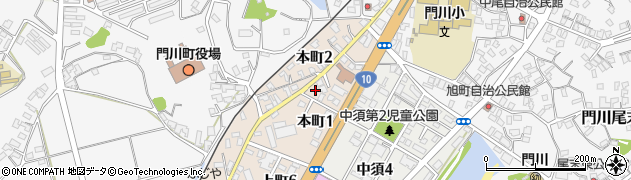 宮崎県東臼杵郡門川町本町周辺の地図