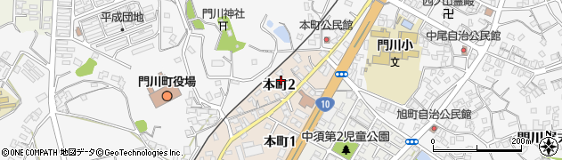 宮崎県東臼杵郡門川町本町2丁目周辺の地図