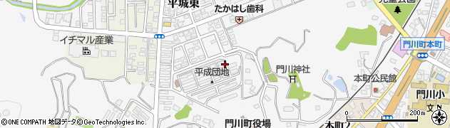 宮崎県門川町（東臼杵郡）平城東周辺の地図