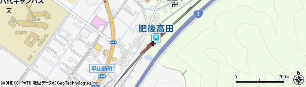 肥後高田駅周辺の地図