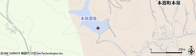 本泉溜池周辺の地図