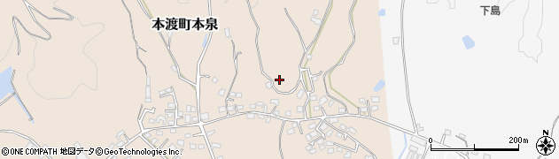 熊本県天草市本渡町本泉周辺の地図