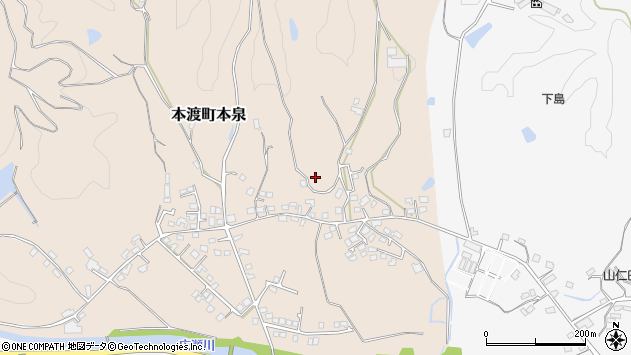 〒863-0004 熊本県天草市本渡町本泉の地図