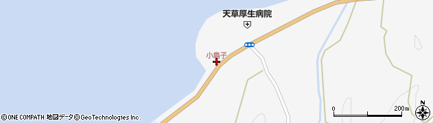 小島子周辺の地図
