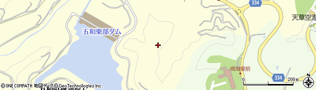 五和東部ダム周辺の地図