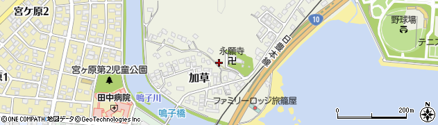宮崎県東臼杵郡門川町加草2418周辺の地図