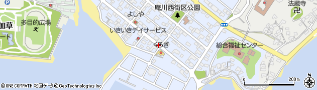 宮崎県門川町（東臼杵郡）庵川西周辺の地図