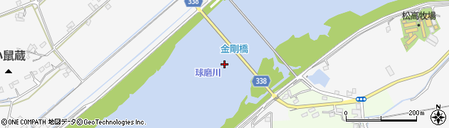 金剛橋周辺の地図