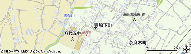 熊本県八代市豊原下町周辺の地図