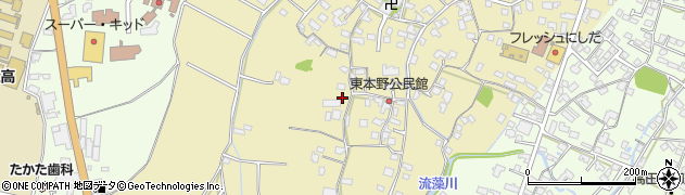 熊本県八代市本野町周辺の地図