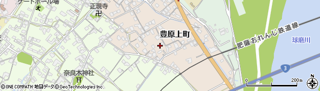 熊本県八代市豊原上町周辺の地図
