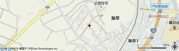 宮崎県東臼杵郡門川町加草1674周辺の地図
