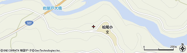 椎葉村　松尾児童館周辺の地図