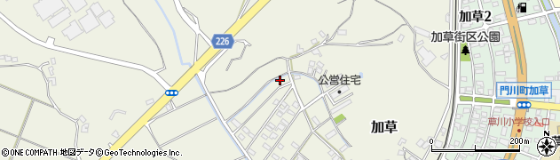 宮崎県東臼杵郡門川町加草1611周辺の地図