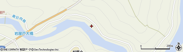 宮崎県椎葉村（東臼杵郡）松尾周辺の地図