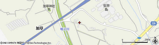 宮崎県東臼杵郡門川町加草2628周辺の地図