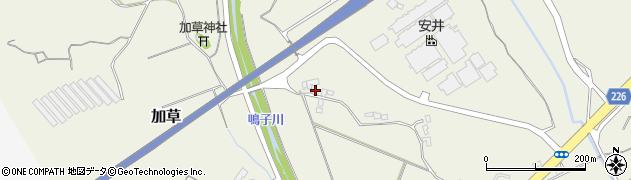 宮崎県東臼杵郡門川町加草2627周辺の地図