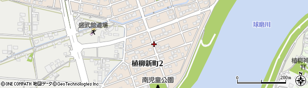 熊本県八代市植柳新町周辺の地図