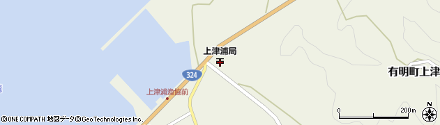 上津浦郵便局周辺の地図