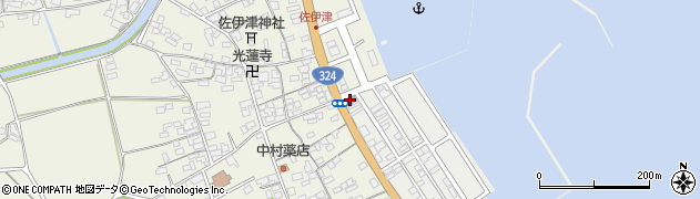 佐伊津郵便局周辺の地図